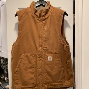 Men's Carhartt Washed Duck Sherpa-Lined Mock Vest